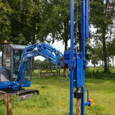 KH800 Hydraulic post driver with Rig/Guide for excavator