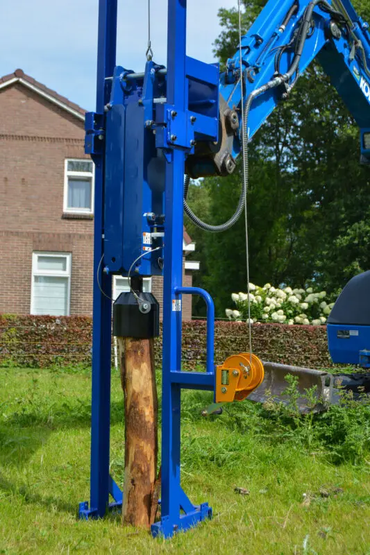 KH800 Hydraulic post driver with Rig/Guide for excavator